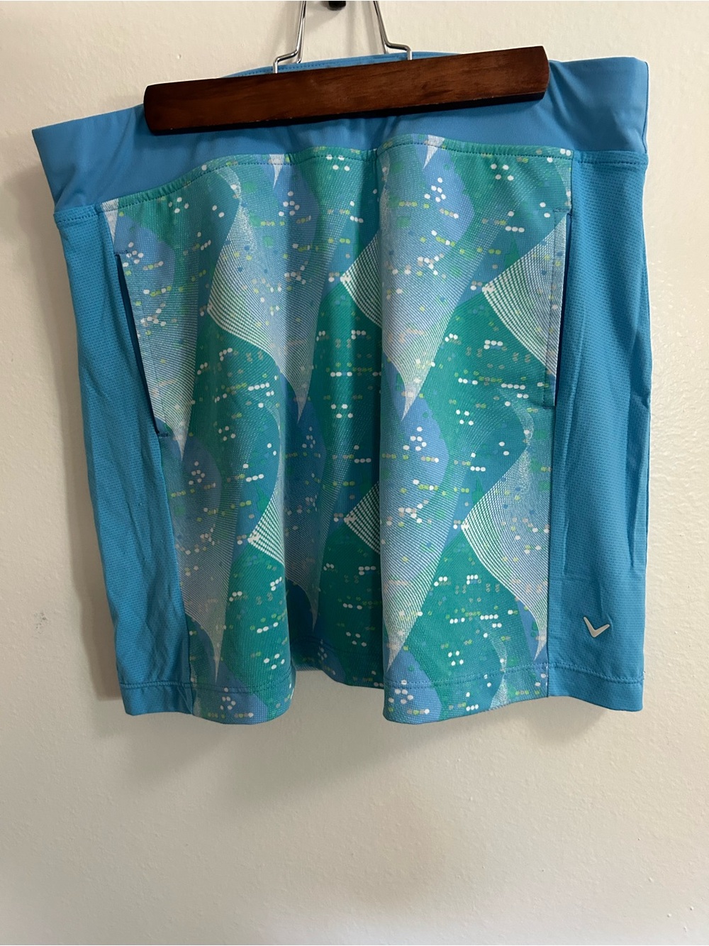Callaway Opti-Dri Women's Golf Skort - Printed Geometric Blue Size Medium